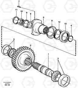 15870 Lower shaft A20C SER NO 3052-, Volvo Construction Equipment