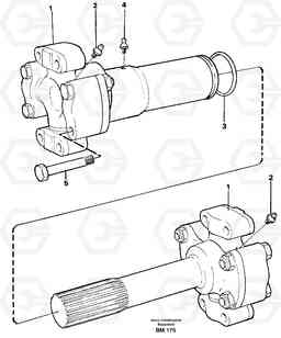 15872 Propeller shaft A20C SER NO 3052-, Volvo Construction Equipment