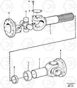 58886 Propeller shaft A20C SER NO 3052-, Volvo Construction Equipment