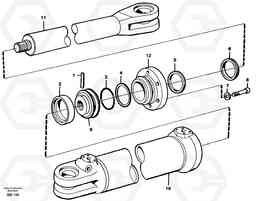 67051 Steering cylinder A20C SER NO 3052-, Volvo Construction Equipment