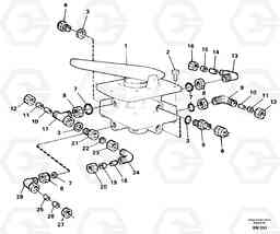 63954 Footbrake valve with mountings A20C SER NO 3052-, Volvo Construction Equipment