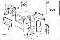 20062 Glass panes A20C SER NO 3052-, Volvo Construction Equipment