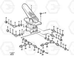 63955 Footbrake valve with mountings A20C SER NO 3052-, Volvo Construction Equipment