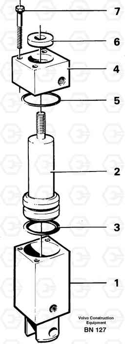 16576 Pneumatic cylinder A25C, Volvo Construction Equipment