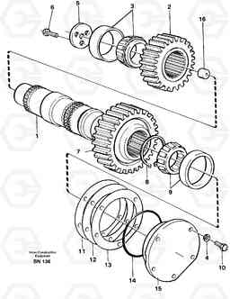 16571 Intermediate shaft A25C, Volvo Construction Equipment