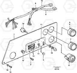 36386 Instrument panel, left A25C, Volvo Construction Equipment