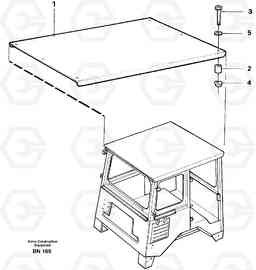 63257 Protecting roof Std Usa A25C, Volvo Construction Equipment