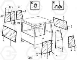 23608 Glass panes A25C, Volvo Construction Equipment