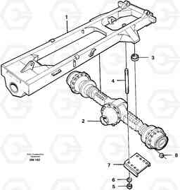 21891 Rear axle suspension. A25C, Volvo Construction Equipment