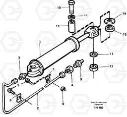 22194 Steering cylinder with fitting parts A25C, Volvo Construction Equipment