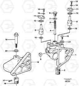 55136 Housing, oil filter A25C, Volvo Construction Equipment