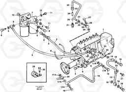 34888 Fuel pipes,fuelinjec.pumpfuel filter A25C, Volvo Construction Equipment