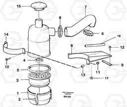 83150 Air filter A25C, Volvo Construction Equipment