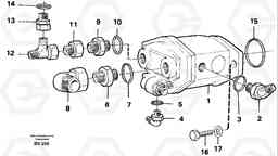 55850 Hydraulic pump with fitting parts A25C, Volvo Construction Equipment