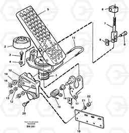 84124 Pedal A25C, Volvo Construction Equipment