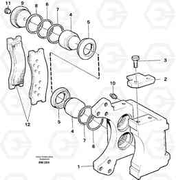 23442 Disc brake A25C, Volvo Construction Equipment