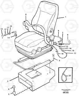 27571 Operator's seat, heated, air suspensioned. A25C, Volvo Construction Equipment