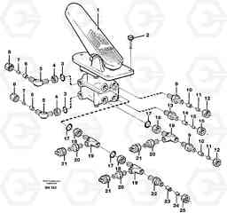 64290 Footbrake valve with mountings A25C, Volvo Construction Equipment