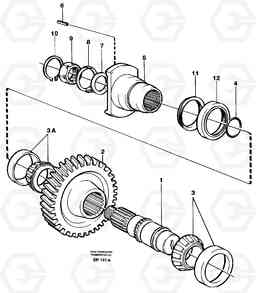 19016 Lower shaft A30C, Volvo Construction Equipment