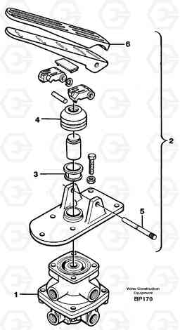 21260 Footbrake valve A30C, Volvo Construction Equipment