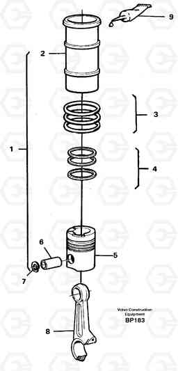 15333 Cylinder liner, piston A30C, Volvo Construction Equipment