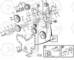 59370 Timing gear casing and gears A30C, Volvo Construction Equipment