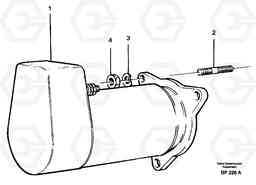 31047 Starter motor with assembling details A30C, Volvo Construction Equipment