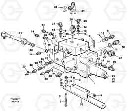 34880 Control valve with fitting parts A30C, Volvo Construction Equipment
