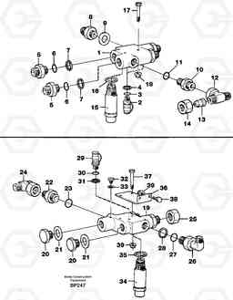 92926 Check valve with fitting parts A30C, Volvo Construction Equipment