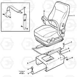 90593 Operator seat with fitting parts A30C, Volvo Construction Equipment