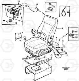 65918 Operator's seat, air suspensioned and heated A30C, Volvo Construction Equipment