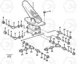 64300 Footbrake valve with mountings A30C, Volvo Construction Equipment