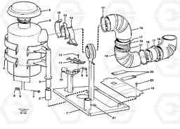 81819 Oil bath air filter with fitting parts A30C, Volvo Construction Equipment