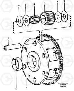 22043 Planet kit, stage 2 A35C SER NO 4621-, SER NO USA 60001-, Volvo Construction Equipment