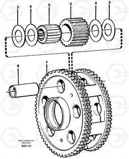 22044 Planet kit, stage 3 A35C SER NO 4621-, SER NO USA 60001-, Volvo Construction Equipment