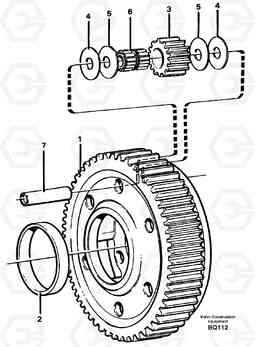 31957 Planet kit, stage 5 A35C SER NO 4621-, SER NO USA 60001-, Volvo Construction Equipment