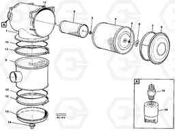 24121 Air filter A35C SER NO 4621-, SER NO USA 60001-, Volvo Construction Equipment