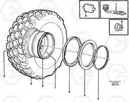 105021 Wheel A35C SER NO 4621-, SER NO USA 60001-, Volvo Construction Equipment