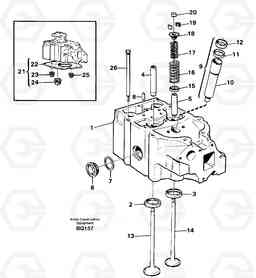 25495 Cylinder head A35C SER NO 4621-, SER NO USA 60001-, Volvo Construction Equipment