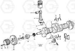 25753 Crankshaft and related parts A35C SER NO 4621-, SER NO USA 60001-, Volvo Construction Equipment