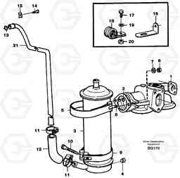 41091 Oil-cooler, oilfilter with mountings A35C SER NO 4621-, SER NO USA 60001-, Volvo Construction Equipment