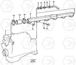 69808 Coolant pipe, cylinder head A35C SER NO 4621-, SER NO USA 60001-, Volvo Construction Equipment