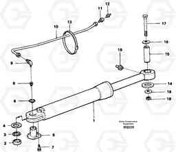 41258 Hydraulic cylinder with fitting parts A35C SER NO 4621-, SER NO USA 60001-, Volvo Construction Equipment