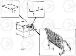 41263 Protecting roof, protective grating A35C SER NO 4621-, SER NO USA 60001-, Volvo Construction Equipment