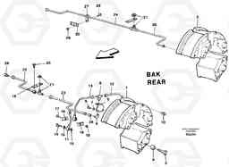 82450 Brake pipe with mounting parts. Load unit A35C SER NO 4621-, SER NO USA 60001-, Volvo Construction Equipment