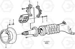 27636 Rear wheel brake, axle 1 A35C SER NO 4621-, SER NO USA 60001-, Volvo Construction Equipment