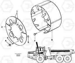 50650 Brake shield A35C SER NO 4621-, SER NO USA 60001-, Volvo Construction Equipment