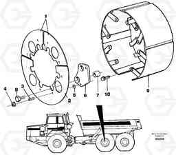 40082 Brake shield A35C SER NO 4621-, SER NO USA 60001-, Volvo Construction Equipment