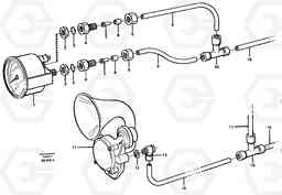 23931 Pneumatic system, pneumatic pressure gauge and horn A35C SER NO 4621-, SER NO USA 60001-, Volvo Construction Equipment