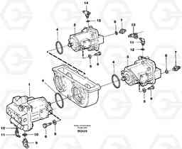 59016 Hydraulic pump with fitting parts A35C SER NO 4621-, SER NO USA 60001-, Volvo Construction Equipment
